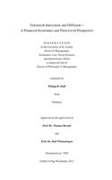 Greentech Innovation and Diffusion