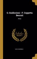 G. Guidiccioni - F. Coppetta Beccuti: Rime