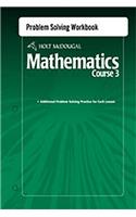 Holt McDougal Mathematics: Problem Solving Workbook Course 3(Holt McDougal Mathematics)