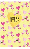 Notes: Cute Flamingo Notebook / Journal For Kids And Adults, Perfect Choice For Everyday Use And School Notes
