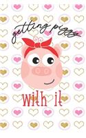 Getting Piggy With It: Pink Piggy Composition Notebook(1 Piggy)