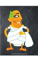 Composition Notebook: Composition book: (7,44x9,69) 120 pages Wide Ruled Line Paper - CUTE ANCIENT ROMAN ILLUSTRATION