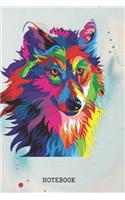Notebook: I Love Full Moon Wolves Wolf Pack Planner / Organizer / Lined Notebook (6 x 9)