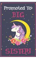 Big Sister Journal - Big Sister Notebook: with MORE UNICORN ARTWORK INSIDE this unicorn draw and write journal / new big sister unicorn journal / I'm big sister book, promoted to big sister 