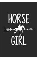 Horse Girl: Horses Notebook, Dotted Bullet (6 x 9 - 120 pages) Animal Themed Notebook for Daily Journal, Diary, and Gift