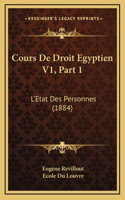 Cours De Droit Egyptien V1, Part 1