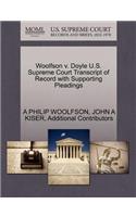Woolfson V. Doyle U.S. Supreme Court Transcript of Record with Supporting Pleadings