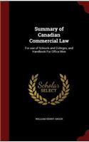 Summary of Canadian Commercial Law