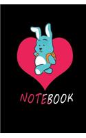 Rabbit Animal Lovers Notebook: Happy Rabbit Heading School, A Lined Journal Gift For Rabbit lovers.