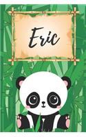 Name Notizbuch Panda / Malbuch / Kritzelbuch / Tagebuch / Journal / Notizheft / DIN A5 / Geschenke Eric