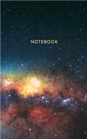Notebook: Colorful Star Clusters and Galaxy - Journal for Girls and Boys, Kids, School, Students and Teachers - 5 x 8, 100 Blank Lined Pages
