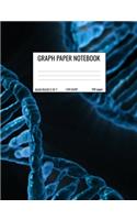 Graph Paper Notebook: Quad Ruled 5 Squares Per Inch Notebook for Students, Math and Science Composition Notebook - DNA Double Helix