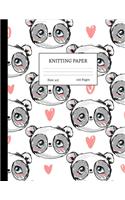 Knitting Paper: Graph Notebook and Journal for Patterns - 4:5 Ratio - 100 pages - Letter Format 8.5"x11" - Cover Design Code 00080