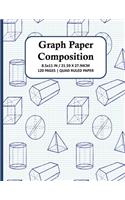 Graph Paper Composition Notebook: Quad Ruled 5x5 Grid Paper for Math & Science Students, School, College, Teachers - 5 Squares Per Inch, 120 Squared Sheets for Graphing ( Large, 8.5 