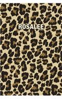 Rosalee: Personalized Notebook - Leopard Print (Animal Pattern). Blank College Ruled (Lined) Journal for Notes, Journaling, Diary Writing. Wildlife Theme Des