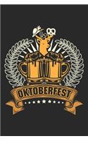 Oktoberfest: Bier Hirsch Brezel Deutsches Oktoberfest Notizbuch gepunktet DIN A5 - 120 Seiten für Notizen, Zeichnungen, Formeln - Organizer Schreibheft Planer Ta