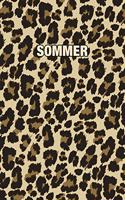 Sommer: Personalized Notebook - Leopard Print (Animal Pattern). Blank College Ruled (Lined) Journal for Notes, Journaling, Diary Writing. Wildlife Theme Des