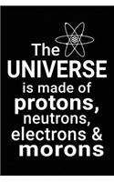 The universe is made of protons, neutrons, electrons & morons