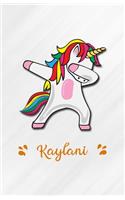 Kaylani A5 Lined Notebook 110 Pages: Funny Blank Journal For Personalized Dabbing Unicorn Family First Name Middle Last. Unique Student Teacher Scrapbook/ Composition Great For Home Sch