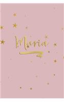 Maria: Personalized Journal to Write In - Rose Gold Line Journal