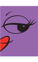Lipstick - Smile Face Notebook: Purple Lipstick Smile Face Notebook