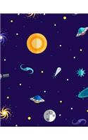 Galaxy Notebook: Space Journal Book Ruled Lined Page Paper Kid Teen Girl Boy Preschool Primary School Kindergarten Writing Activity Diary Record Planner Note Pad Sch(14 Galaxy Notebook)