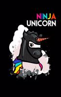 Ninja Unicorn: Blank Lined Writing Journal Diary to Write in - Classic Ruled Writer Notebook