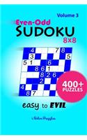 Even-Odd SuDoKu 8x8 Easy to Evil