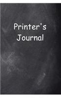 Printer's Journal Chalkboard Design: (Notebook, Diary, Blank Book)