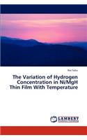 The Variation of Hydrogen Concentration in Ni/Mgh Thin Film with Temperature