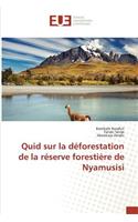 Quid Sur La Déforestation de la Réserve Forestière de Nyamusisi