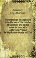 martiloge in Englysshe after the vse of the chirche of Salisbury and as it is redde in Syon