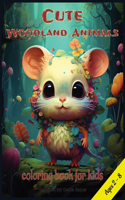Cute Woodland Animals coloring book for kids