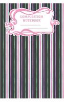Composition Notebook: A 6x9 Inch Matte Softcover Paperback Notebook Journal With 120 Blank Lined Pages -Handwriting Paper- Geometric Pattern Purple Green Pink Vertical Li