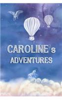 Caroline's Adventures: A Softcover Personalized Keepsake Journal for Baby, Cute Custom Diary, Unicorn Writing Notebook with Lined Pages