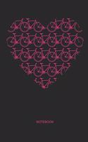 Notebook: Bicycle notebook Gift for cyclists, bike, Fixie Bike, mountain bike and racing bike fans, children, teenagers, women and men