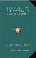 Color and Its Application to Printing (1911)