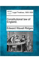 Constitutional law of England.