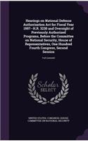 Hearings on National Defense Authorization ACT for Fiscal Year 1997--H.R. 3230 and Oversight of Previously Authorized Programs, Before the Committee on National Security, House of Representatives, One Hundred Fourth Congress, Second Session