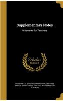 Supplementary Notes