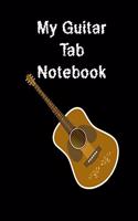 My Guitar Tab Notebook: Black Guitar Tablature Manuscript Paper