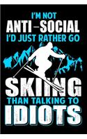 I'm Not Anti-Social I'd Just Rather Go Skiing Than Talking to Idiots