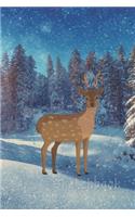 Sketchbook: Sketchbook Winter/snow/ Deer / fawn/ Notebook Journal Winter Workbook Diary / Christmas Notebook/ Gift /Composition Blank 6x9 110 pages.