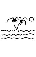 Palm Island Notebook: College Ruled Line Paper Pages Journal 6 x 9 Inches (15,2 x 22,9 cm) - Nature Art Gift Idea - Diary, Photo Album or Recipes Booklet