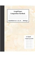 Graph Composition Notebook 4 Squares per inch 4x4 Quad Ruled 4 to 1 100 Sheets: Cute Funny Marble Beige Colour Gift Notepad / Grid Squared Paper Back To School Gift Notebook For Math Teens Science Adults Students Programmers not