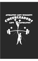 Cheerleaders lift athletes