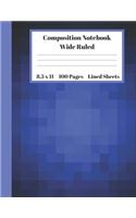 Composition Notebook Wide Ruled Lined Sheets