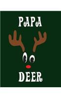 Papa Deer: Blank 8" x 10" 200 Pages Thick Unruled Sketchbook DIY Journal