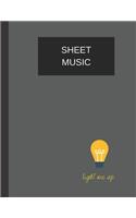 sheet music light me up: sheet music(8.5'' x 11'') 120 pages