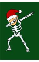 Dabbing Skeleton With Elf Head: Christmas Eve Notebook - Funny Dabbing Xmas Snowman Winter Santa Claus Holiday Dab Season Mini Notepad Gift College Ruled (6"X9")